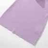 Estilo Garota Hot Retro Slim Fit Sexy Elástico Decote Gota Emagrecedor com Vibe Relaxada, Blusa de Tricô Regata sem Mangas Única para Mulheres