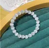 Pulseira de Pedra Olho de Gato Branca para Mulheres, Pulseira de Cristal Olho de Gato Doce e Fashion, Joia de Mão para Casais, Pulseira de Pedra Olho de Gato de Círculo Único