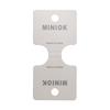 MINIOK Gris Estampado de Letras Plegable Tarjeta Blanca Goma Tendón Cuerda para el Cabello Collar Pulsera Almacenamiento Cabeza Colgante Tarjeta de Papel