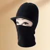 Gorro de Punto Cálido con Visera, Pasamontañas Personalizado con Logo, Gorro Cortavientos para Ciclismo al Aire Libre en Otoño e Invierno con Protección para los Oídos
