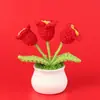 Productos Terminados Más Vendidos Transfronterizos: Plantas en Maceta de Lirio del Valle, Flores Artificiales, Adornos para Maceta Tejidos a Crochet Hechos a Mano, Venta al por Mayor, en Stock, Entrega Rápida