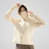 Ropa popular para exteriores con protección solar UPF50+ de seda helada para hombres y mujeres, chaqueta de verano para la piel para mujeres, chaqueta ligera delgada con protección UV para hombres