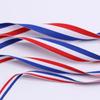 Cinta de Tejido Liso de Poliéster de Alta Densidad para Manualidades DIY, Disponible en 1 cm-2,5 cm Rojo, Blanco y Azul Rayado Cintas de Medalla para Uso Transfronterizo