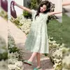 Vestido de Verano para Niñas 2026 Nuevo Estilo Coreano Súper Hermoso Vestido de Princesa Floral para Niños Mayores con Mangas Acampanadas Vestido Camiseta de Vacaciones