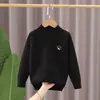 Ropa de punto para niños Algodón puro Mediana y Grande Niños Niños Ropa de punto de punto Suéter de punto de manga larga Camisa base de barba Suéter de algodón