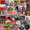 50 Peças de Adesivos Graffiti de Música Nostálgica Guitarra Geladeira Skate Motocicleta Adesivos À Prova D'água Atacado Criativo