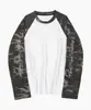 2026 Nova T-shirt Americana Estilo Hip Hop Street Camuflada Manga Longa Estampa Punk Rock Gola Redonda Camada Base