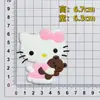 Parche de Goma Suave de PVC Cabeza de Gato de Dibujos Animados Gato Kt Accesorios para Funda de Teléfono Móvil y Tableta Materiales para Bricolaje en Casa Imán para Refrigerador
