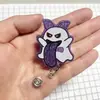 Insignia de Duende Boo Linda Brillante con Clip Retráctil para el Lugar de Trabajo, Regalo Divertido de Caricatura Original