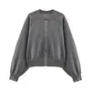 ZA AliExpress el más vendido comercio exterior transfronterizo estilo europeo y americano para mujer suelto versátil casual chaqueta de punto