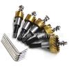 Conjunto de 5 Peças de Brocas Serrilhadas com Revestimento de Titânio para Furar Chapas de Ferro e Alumínio, Conjunto Dourado, 16mm 30mm
