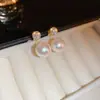 Brincos Redondos de Pérola Estilo Retro Francês Agulha de Prata, Simples e Modernos, Brincos Versáteis para o Dia a Dia, Brincos de Luxo Leve e Sofisticados para Mulheres