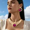 Pulsera Abierta Geométrica con Forma de E Nueva y Moderna Transfronteriza Conjunto de Joyería de Anillo de Pulsera Abierta Simple y Elegante Elegante