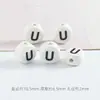 Amazon Xiyin Venda Quente 6x 10mm Contas Cerâmicas com Alfabeto Material para Fazer Pulseira DIY Infantil Conjunto de Contas