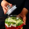 Frasco de Vidrio Frasco para Pepinillos Frasco de Vidrio Doméstico Frasco Sellado Frasco para Almacenamiento de Encurtidos Almacenamiento de Pepinillos Botella para Pepinillos Frasco para Pepinillos