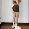 Pantalones de yoga sexys de tres puntos para mujer, de cintura alta y con bolsillos, para el trabajo, deportivos y de fitness, para primavera y verano