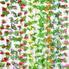 Simulación de fábrica vid de rosa de 42 cabezas tira de peonía pequeña vid de flor falsa enredada flor de plástico decoración de boda transfronteriza