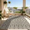 Esterilla para Autocaravana y Camping de Material PP Estilo Geométrico, Impermeable, Ecológica, Fácil de Limpiar, Adecuada para Pícnics, Patios, Balcones y Piscinas