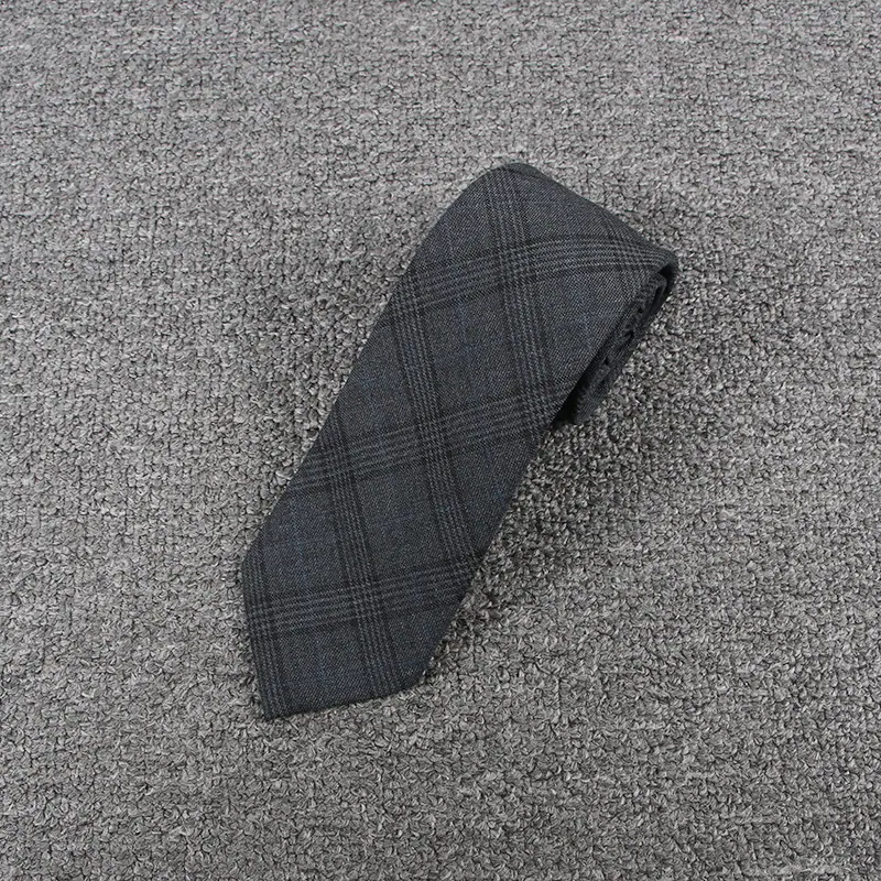 碳灰黑格 领带