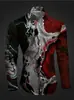 Camisa Estampada de Manga Larga para Hombre de Primavera y Otoño, Moda Masculina Ajustada Ropa Masculina Transfronteriza Camisa de Manga Larga con Estampado Digital