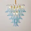 Venda Direta da Fábrica Lâmpada de Sala de Estar Francesa MURANO Luxo Leve Retro Lustre para Escada Duplex Lâmpada para Quarto Principal de Vidro Americano