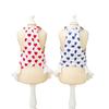 Colete de Roupa para Pet Estilo Princesa para Cachorros Pequenos, Vestido Teddy Primavera e Verão, Roupa para Cachorro Bichon Frise Coração de Amor