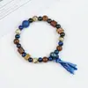 Pulseira Cerâmica Jingdezhen Cor Dopamina Antiga Contas Tecida à Mão Presente Original Nova Pulseira Chinesa para Mulheres