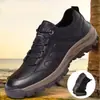 Comercio exterior transfronterizo, zapatos de hombre de talla grande, 2025, nuevos zapatos casuales británicos, zapatos de senderismo antideslizantes para exteriores, zapatos de cuero para hombre