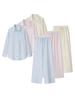 Atacado de Comércio Exterior 2025 Primavera Estilo Europeu e Americano Colarinho Pontudo Manga Longa Corte Casual Conjunto Camisa Poplin + Calça Perna Larga