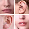 Anillo para la Nariz con Rosca Externa en Forma de C de Acero Inoxidable Barra de Herradura Stud para la Nariz Joyería de Perforación Corporal Transfronteriza Europea y Americana Adecuado para Tatuajes