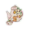 Patches de bordado pastoral com tema de floresta, apliques pequenos de pássaro e flor termocolantes, patches bordados para roupas, mochilas e decoração DIY