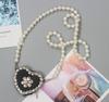 2021 Nuevo Bolso Cruzado de Amor con Cadena de Perlas para Mujer, Moda Femenina, Estilo Ins, Decoración de Pedrería, Mini Bolso Pequeño en Forma de Corazón, Verano