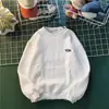 Sudadera con cuello redondo de jacquard estilo americano transfronteriza para hombre, nueva sudadera básica de moda de corte holgado para primavera y otoño, sudadera casual
