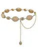 Nuevo cinturón cruzado para mujer, elegante y con estilo, estilo vintage con cadena decorativa metálica tallada, accesorio para mujer en stock