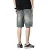 Nuevos Shorts de Mezclilla Retro para Hombre 2026, Pantalones Delgados Rectos Sueltos de Longitud Media para Verano, Pantalones Trendy Casual de Cinco Puntos