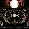 Mantel de Tarot Tela Esterilla Tarjeta de Tarot Fase Lunar Sol Árbol de la Vida Mantel de Terciopelo