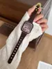 Correa de cuero con patrón de bambú y hebilla C, compatible con Apple Watch Series 12, 11, 10 SE y Ultra