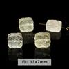 Piezas de talla de cristal de limón natural, pata de gato de cristal amarillo individual y cabeza de león, accesorios para pulseras DIY, al por mayor en stock