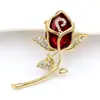 Broche de Flor de Aleación de Diamante de Cristal Nuevo Transfronterizo Pin de Flor de Gama Alta Moda Femenina de Nicho Corsage
