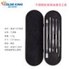 Herramientas de Manicura de Acero Inoxidable Removedor de Uñas Planificador Acero Empujador Cuchara de Pasta Juego de 5 Piezas Cuchara para Aceite de Tabaco Juego de Caja de Hierro Cuchara para Pipa Silicona