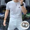 Camiseta Slim de Lujo Ligero para Mujer Moda Atractiva Algodón Mercerizado para Hombre 2025 Verano Nuevo Cuello Redondo Manga Corta Personaje Trendy