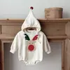 26 Nuevos Peleles de Bebé de Otoño con Bordado de Reno, Trajes de Gateo para Niños, Conjuntos de Bodies para Niñas