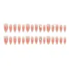 Manicura Hecha a Mano Uñas Portátiles Estilo Largo Parches de Manicura de Gama Alta Color Rosa Puro Huevo de Paloma Parches de Uñas Portátiles Producto Terminado