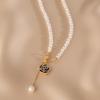 Collar de Perlas de Agua Dulce Camelia para Mujer Ajustable Tipo Pulsera Estilo Chanel Elegante Dulce Retro Francés Fabricantes