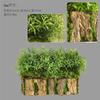 Simulación de plantas verdes para paisajismo, combinación de paisajismo interior, entrada, esquina, partición, decoración, escalera, accesorios de paisajismo