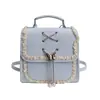 Bolso Cuadrado Pequeño Estilo Girly para Mujer, Nuevo Bolso Cruzado de Hombro para Viajar con Borde de Encaje, Mochila Linda Estilo Coreano