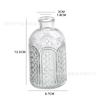 Jarrón de Vidrio Nórdico Creativo, Jarrón Transparente de Boca Pequeña para Arreglo Floral, Decoración de Escritorio, Decoración del Hogar en Relieve, Flores Frescas