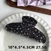 Estampa de bolinhas e estrelas, acetato de imitação, presilha bico de pato vazada, acabamento brilhante, presilha vertical, presilha de cabelo simples e delicada, fresca e estilosa