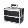Estuche Cosmético Grande Maleta de Aleación de Aluminio Caja de Almacenamiento Portátil Multicapa Gran Capacidad Caja de Herramientas para Manicura, Pestañas Tatuaje y Bordado