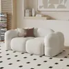 Sofá Doble Pequeño Negro Apartamento Bloque de Tofu Malvavisco Dormitorio Área de Descanso Recepción Salón de Belleza Tienda de Ropa para Mujer